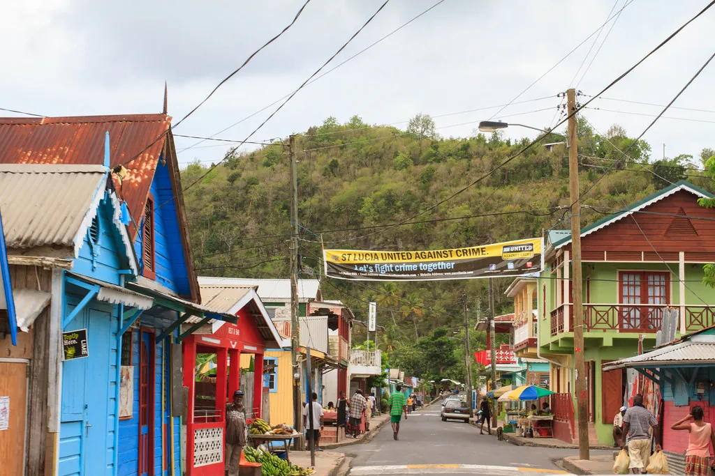 Anse La Raye Street Scene